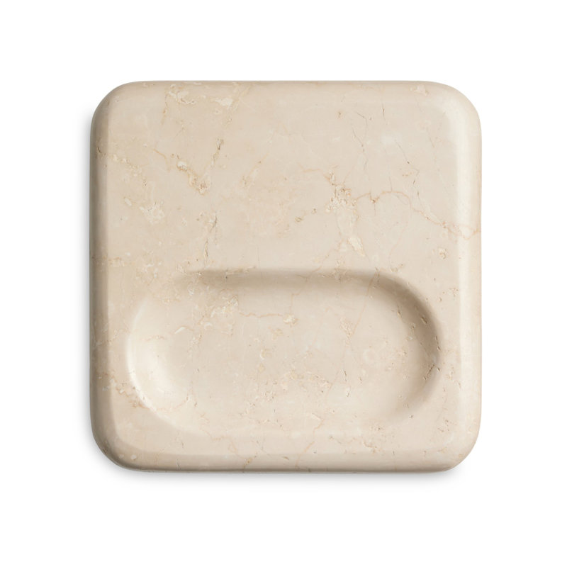 Rossi Marble Decorative Plate, Cream Marble