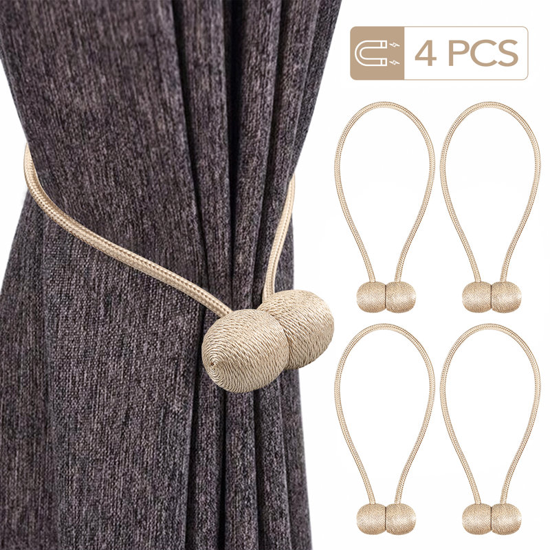 Morcant Polyester Curtain Tieback, Beige