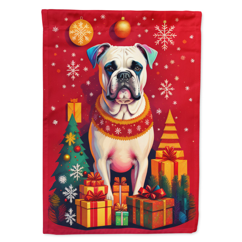 Drapeau de maison de Noël en polyester double face H 40 po x l 28 po