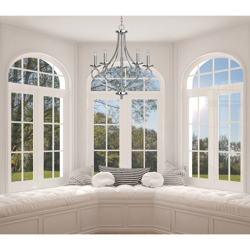 Lustre candélabre intérieur en chrome 5 lumières 3185-3 Amarya