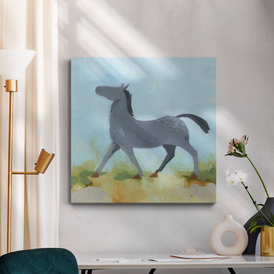 Wild Pony III - Toile tendue avec châssis de qualité supérieure - prête à être accrochée