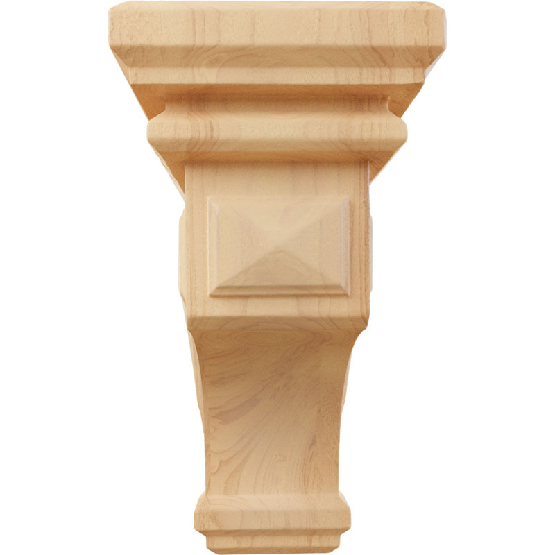 Petit corbeau de bois Woodruff l 4 po x P 4 3/4 po x H 8 po (paquet de 4), Chêne rouge
