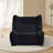 Graysen Velvet Bean Bag Chair with Armrests & Side Pocket-114726622