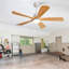 Ventilateur de plafond à 5 pales en bois massif avec lumière DEL et télécommande-236771336-236771353-236771346