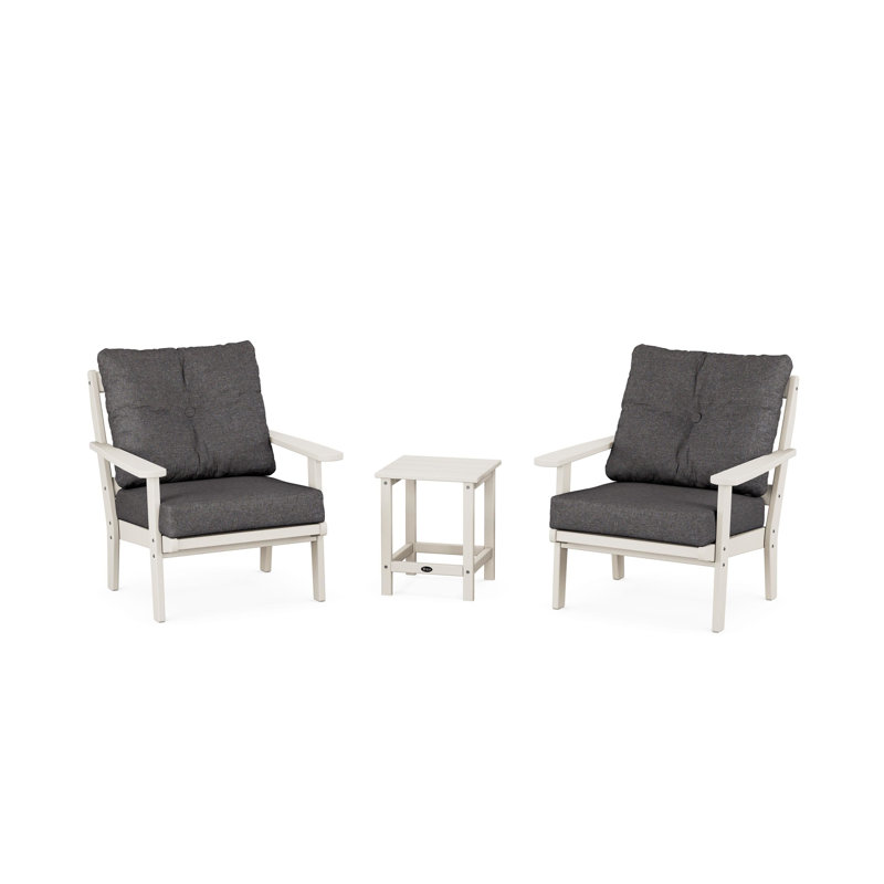 Cape Cod 3-Piece Deep Seating Set, Sand Castle, Ash Charcoal Revolution®