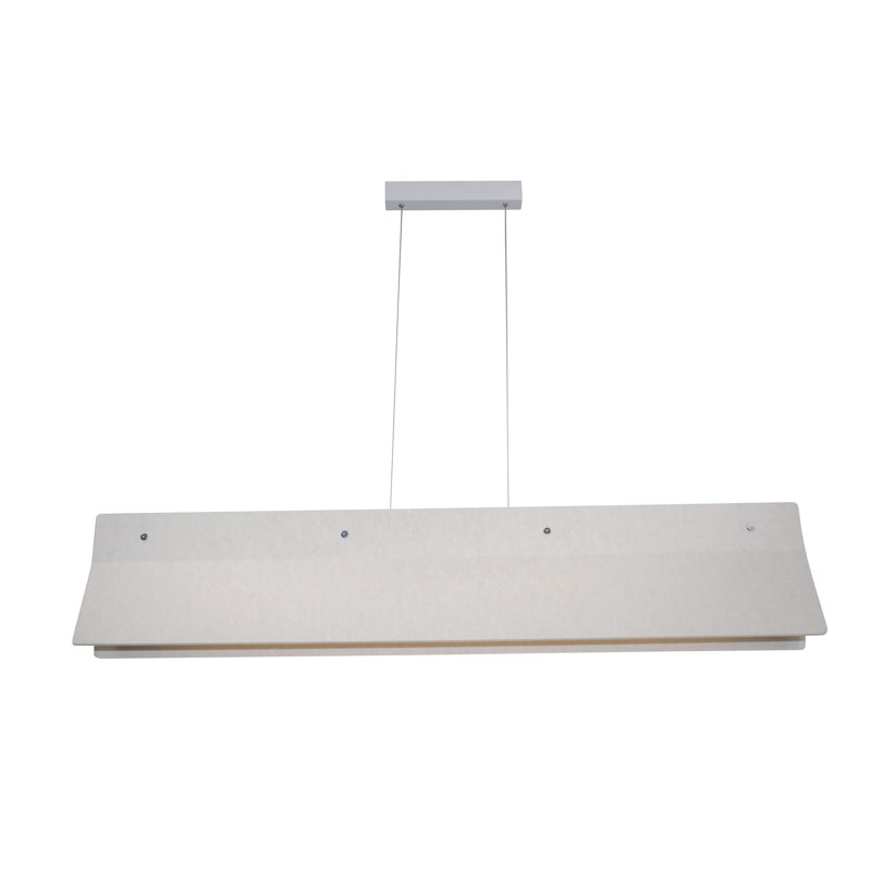 Getchell 1 - Light LED Kitchen Island Pendant, Off White