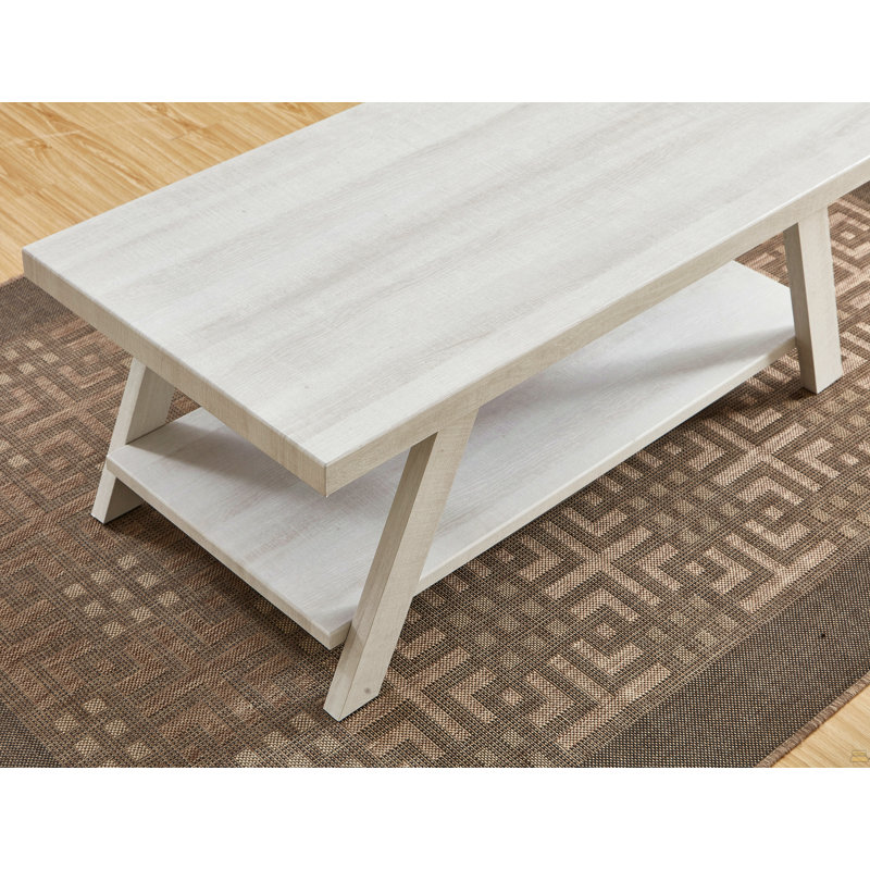 Ensemble de tables basses en bois, Blanc