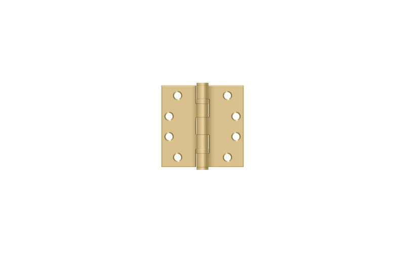 Steel Surface Mount Hinge, Brushed Brass