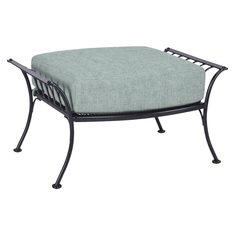 Monterra Outdoor Ottoman, Graphite, Flagship Stone Sunbrella®