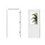 Dalle de porte d'entrée avec cadre insonorisant - 1 verre transparent, bois massif apprêté blanc-122260616-122528772