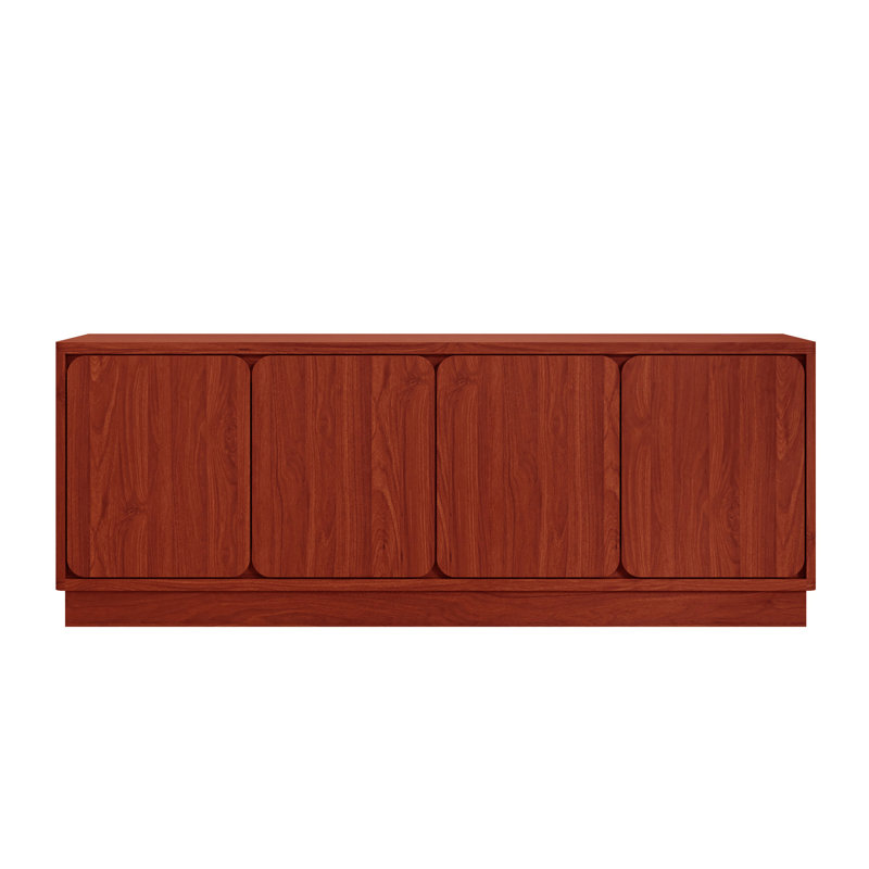 Meuble télé 63 po Mid-Century, Rouge