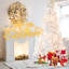 Arbre de Noël artificiel blanc 9 pi en PVC pré-éclairé 9 pi - 650 lumières incandescentes chaudes, extrémités de 1930, support en métal dépliable et stable | Idée de cadeau-1038363979