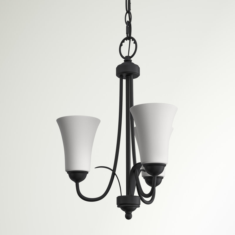 Kistler 3 - Light Dimmable Classic / Traditional Chandelier, Black