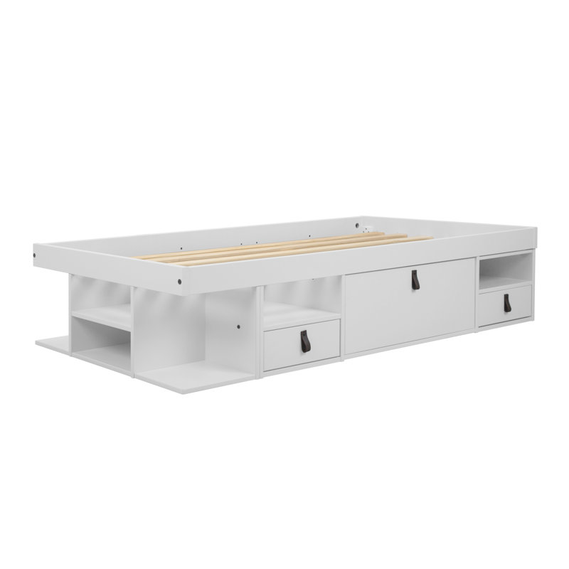 Pharr Bookcase Storage Bed, Twin, White