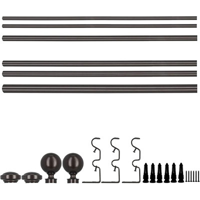 Tringle à rideaux double réglable Lipsey