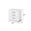 Table de chevet Vannida en blanc laiteux
