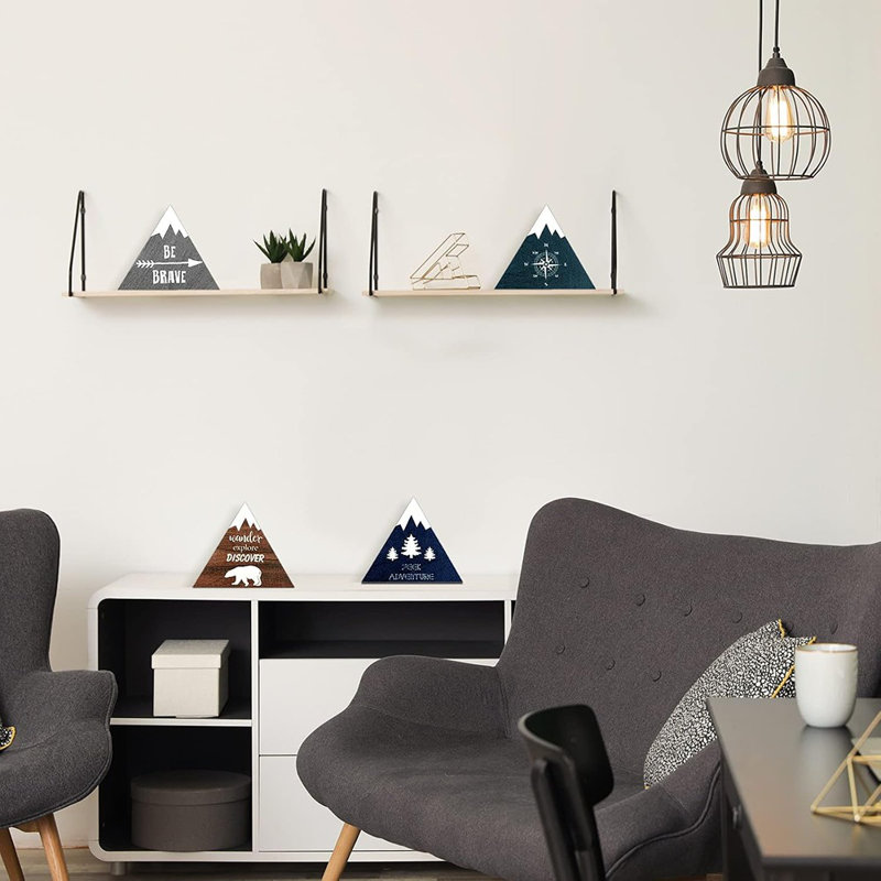 Ensemble de 4 panneaux décoratifs en bois pour enfants