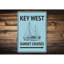 Enseigne en aluminium Key West Sunset-58277731