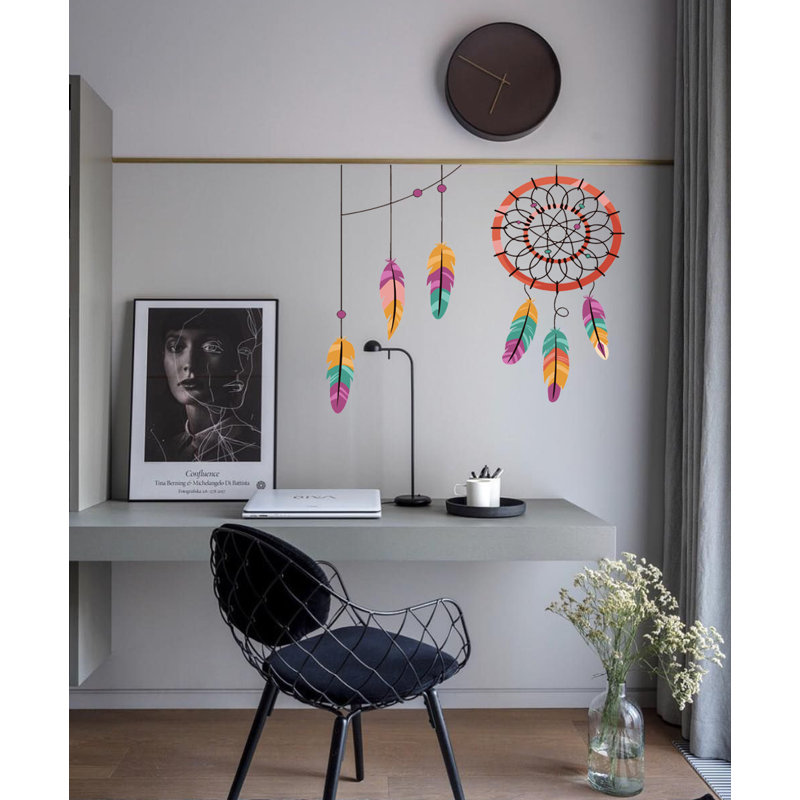 Décalcomanie Dream Catcher, vinyle autocollant, Bohème, Boho, H 16 po x l 15 po
