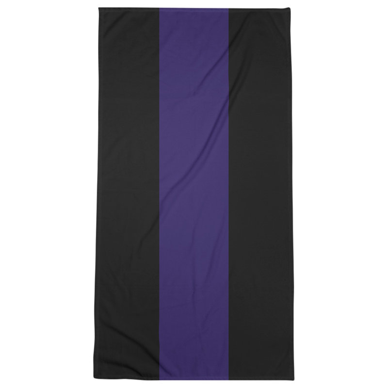 Bath Towel, Matte Black/Purple