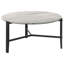 Table basse ronde en faux marbre
