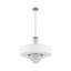 Lustre cylindrique avec accents de cristal Claudelle