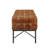 Laryn 50" W Tufted Genuine Leather Bench with Iron Frame-1495374456