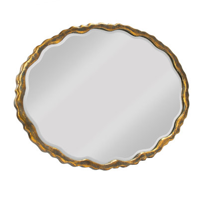 Mushi Scalloped Metal Beveled Wall Mirror