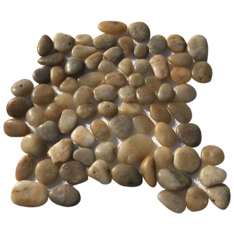 Random Sized Pebble Tile in Yellow