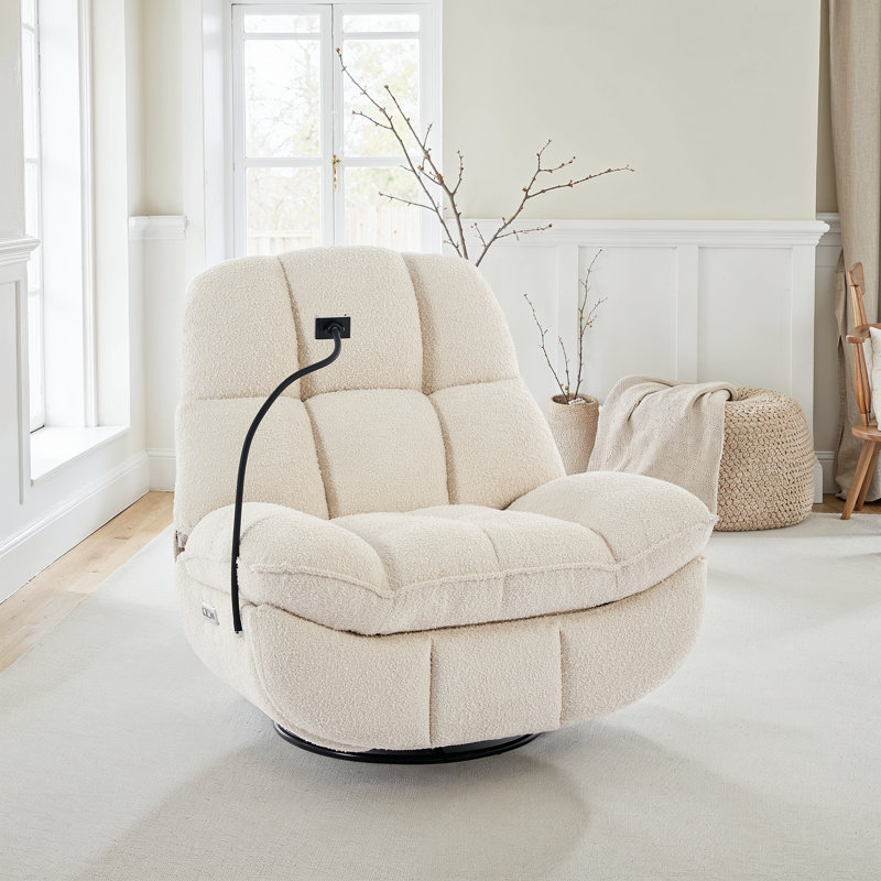 113cm Wide Rocker Standard Recliner, Power - Push Button