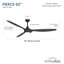 Ventilateur de plafond intelligent 65 po Pierce-116794812-116794808