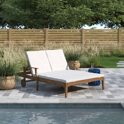 Chaise longue inclinable avec coussins 79,25 po Reisterstown