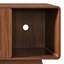 Meuble télé avec foyer électrique moderne de style milieu du siècle, 78 pouces, pour téléviseur de 85 pouces, noyer