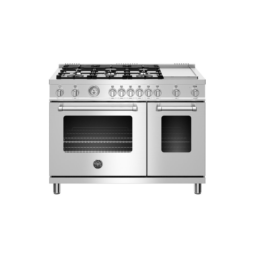 6.7 cu. ft. Double Oven Dual Fuel Gas Range with Self-Cleaning Convection  Oven in Stainless Steel