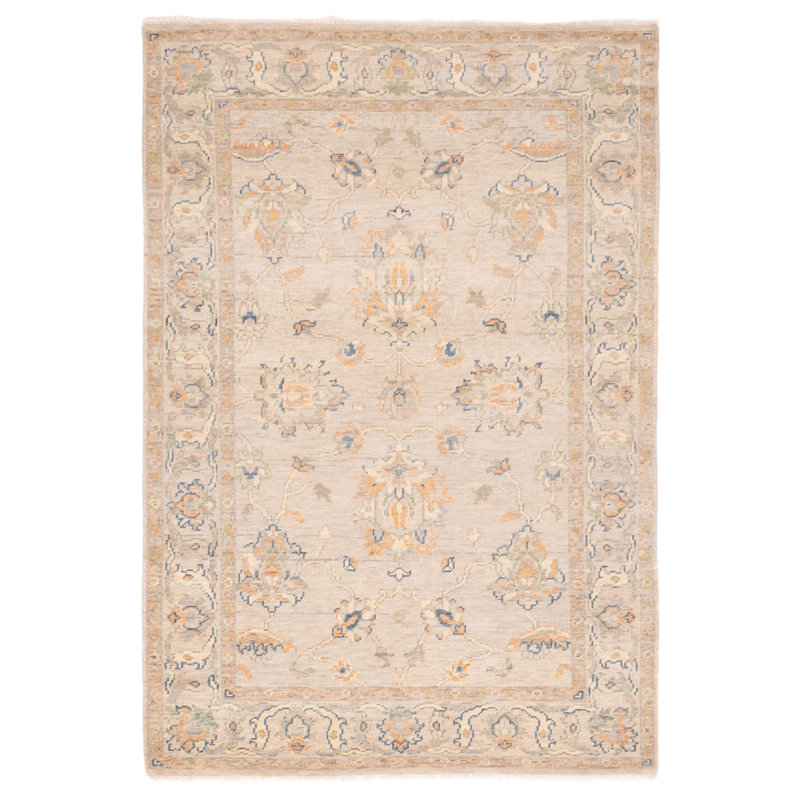 Tapis moderne gris Oushak 6 pi 0 po x 8 pi 11 po