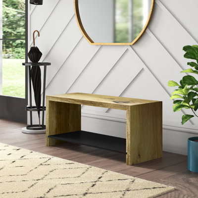 Banc de rangement en bois Fremont