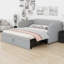 Velvet Upholstered Daybed With Pop Up Trundle-460936061