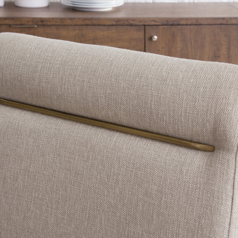 Chaise rembourrée Kameah, Caramel, Beige