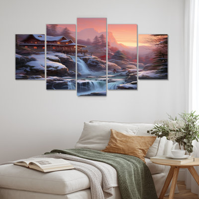 Cayton - Waterfall Wall Art Canvas 5 Piece