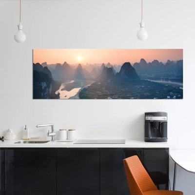 « panoramique crépuscule over li river, china » par matteo colombo, impression sur toile