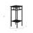 28" Black End Table With Shelf
