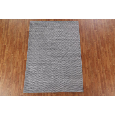 All-Over Wool Gabbeh Oriental Area Rug 5x8