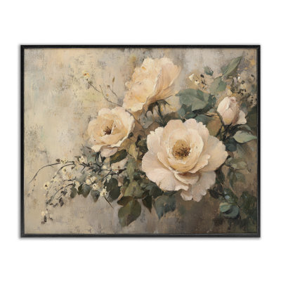  Blush Roses Blooming Framed Giclee Art by Petal Prints Design