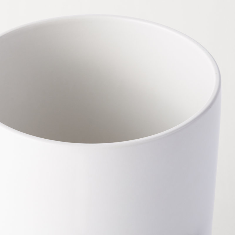 Keyes Pot Planter, 10.25" H x 10" W x 10", White/Dark