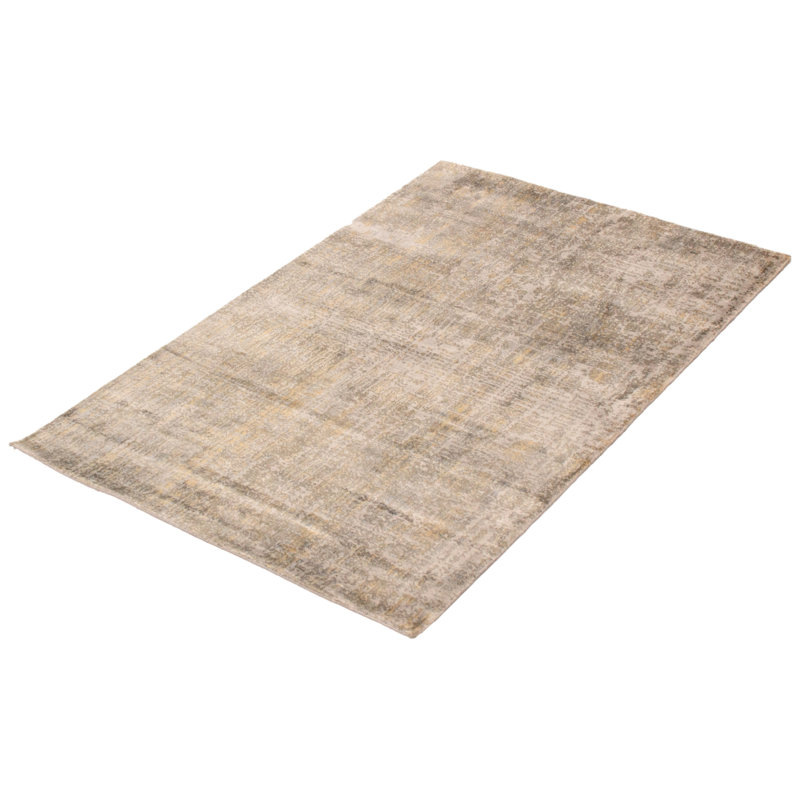 Tapis gris / brun en soie tissée à la main Spadafora