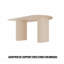 Ensemble de salle à manger 4 pièces de style médiéval moderne: table en MDF de 63 po de style crème et 4 chaises en polyuréthane beige, pieds en métal noir-1510783186