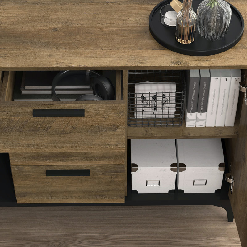 Laurence 2 Door 3 Drawer Sideboard, Knotty Oak
