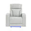 Fauteuil inclinable argenté Julian avec appui-tête électrique et DEL