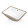 Sinber 14.72'' White Ceramic Rectangular Undermount Bathroom Sink with Overflow