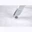 Table rectangulaire en verre trempé 47,24 "- structure en fer argenté, moderne-27640752